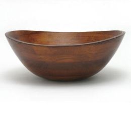 Cherry Finish Large Wavy Bowl