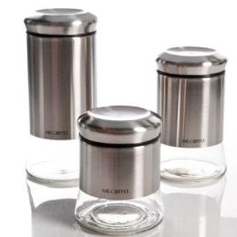 Silver 3 Pc Canister Set