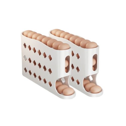2Pcs/Set Multi-layer Household Refrigerator Side Door Rolling Egg Storage Box 2Pcs/Set Multi-layer Household Refrigerator Side Door Rolling Egg Storage Box