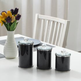 Ambrose Exquisite Three Glass Canister Set in Gift Box (Color: as Pic)